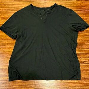 Jon Varvatos black tshirt Henley black XL VGUC